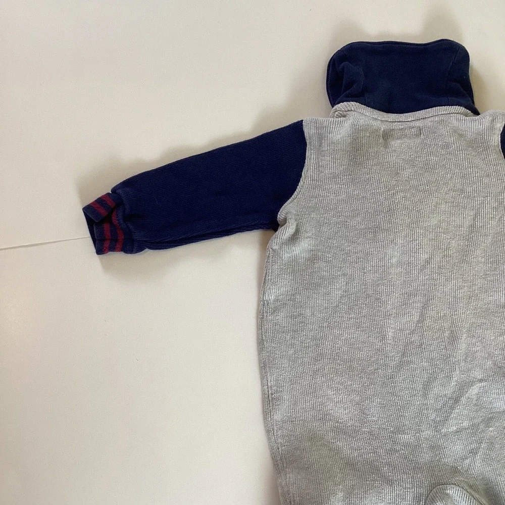 Ralph Lauren Baby Boy All In One Baby Grow One Piece Gray 6 Months Sleeper